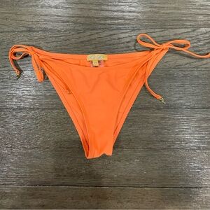 NWOT VRG GRL Orange Tie Bikini Bottoms Size XS
